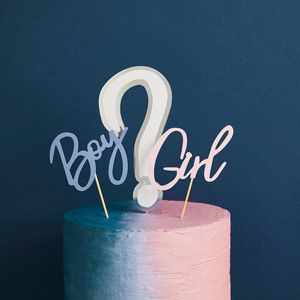 HootyBalloo - Gender Reveal Cake Topper Set