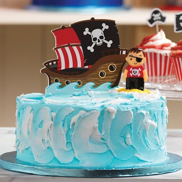 Pirate  Gumpaste Cake Pic Cake Topper - 135mm