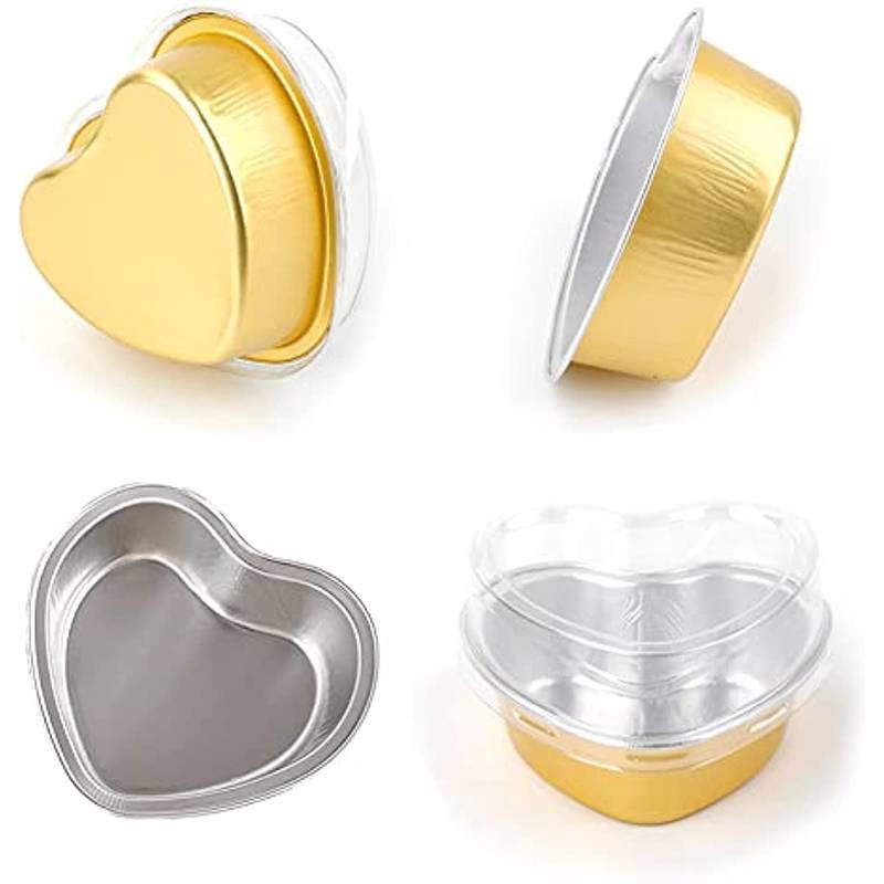 Heart Shaped Cupcake Tins (Pack of 12) - GOLD