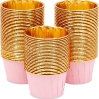 Baking Cups (Pack of 12) - PINK & GOLD