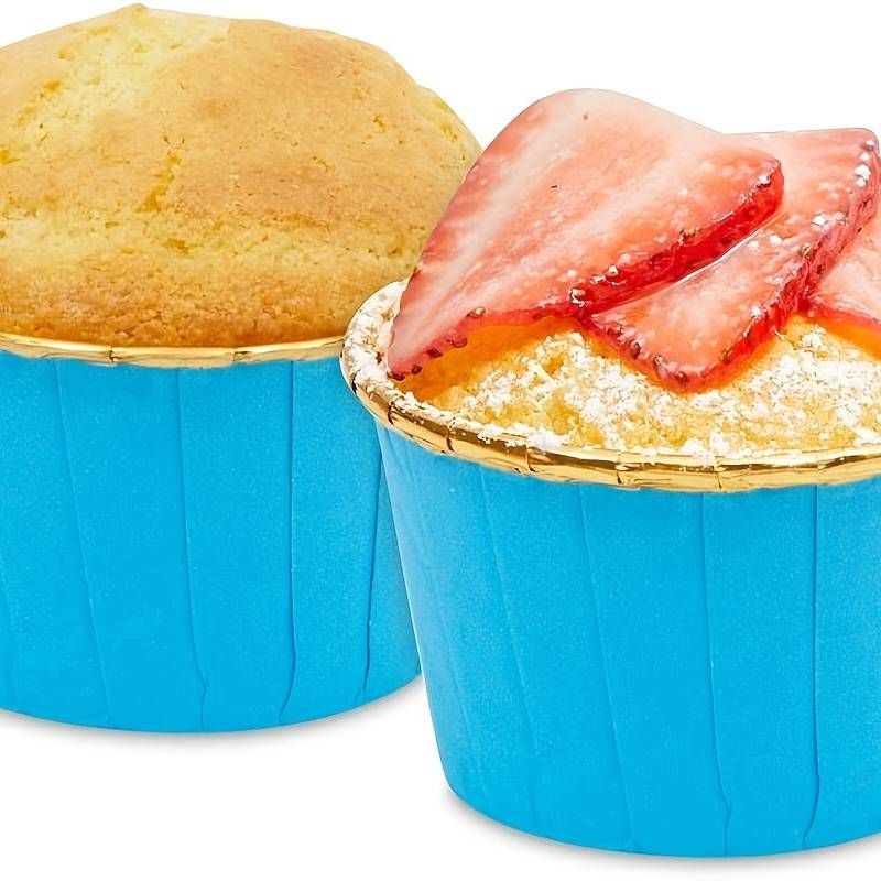 Baking Cups (Pack of 12) - BLUE & GOLD