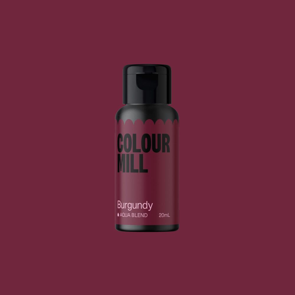 Colour Mill Aqua Blend 20ml (Water Based Food & Icing Colouring) - BURGUNDY