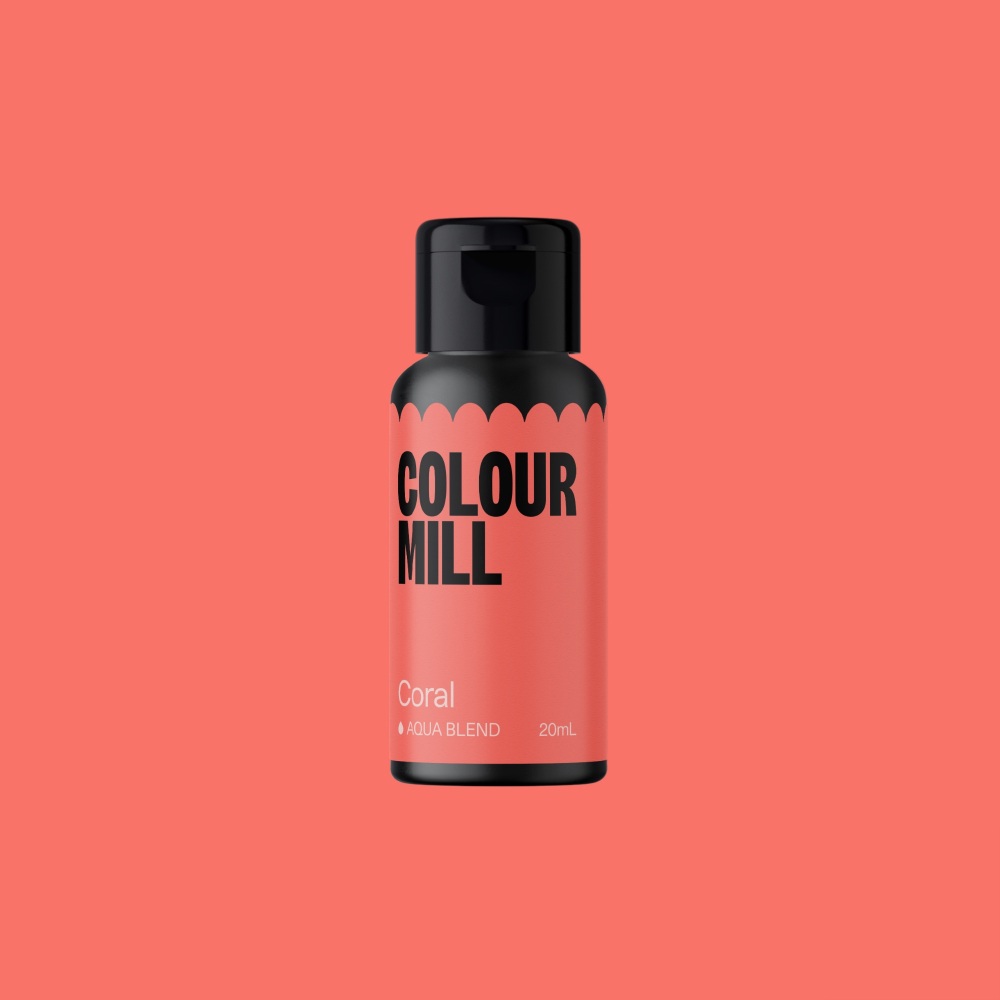 Colour Mill Aqua Blend 20ml (Water Based Food & Icing Colouring) - CORAL