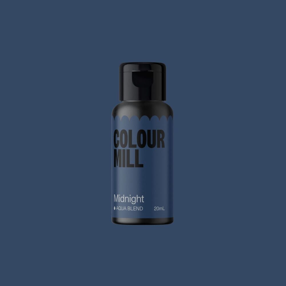Colour Mill Aqua Blend 20ml (Water Based Food & Icing Colouring) - MIDNIGHT
