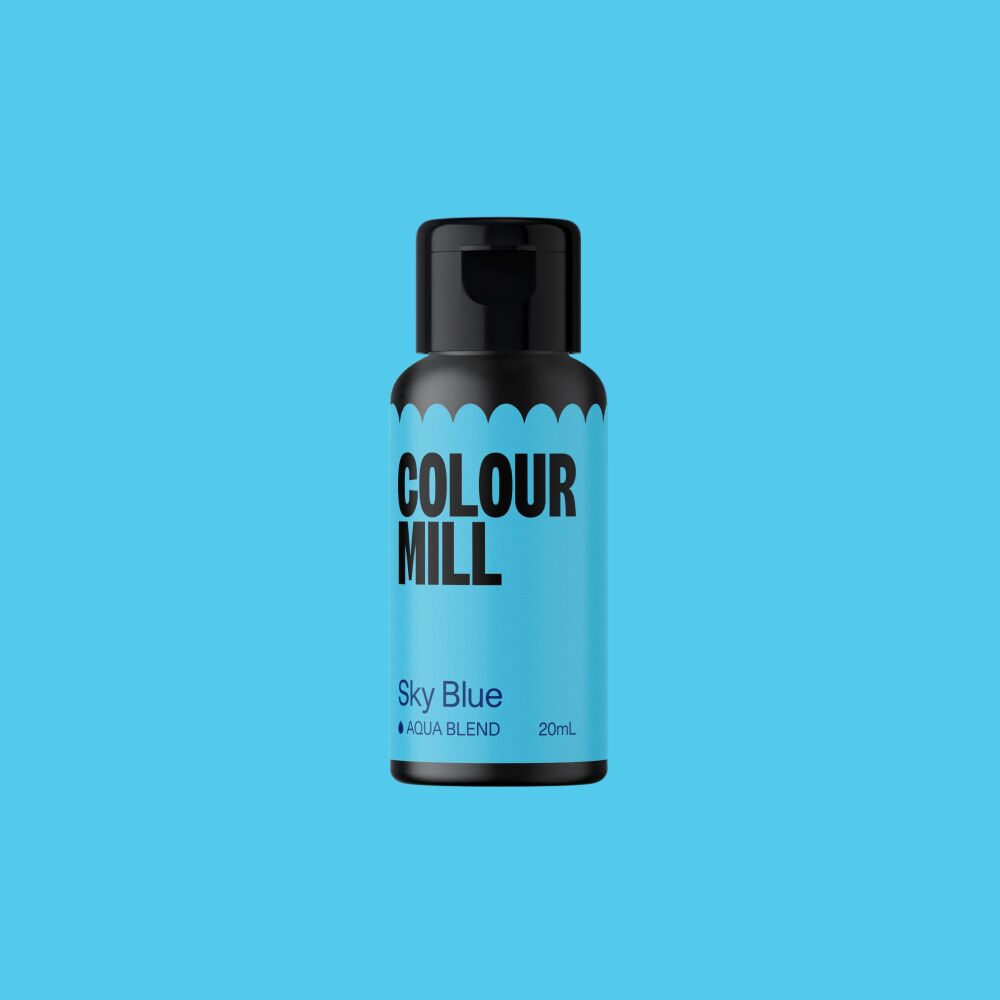 Colour Mill Aqua Blend 20ml (Water Based Food & Icing Colouring) - SKY BLUE