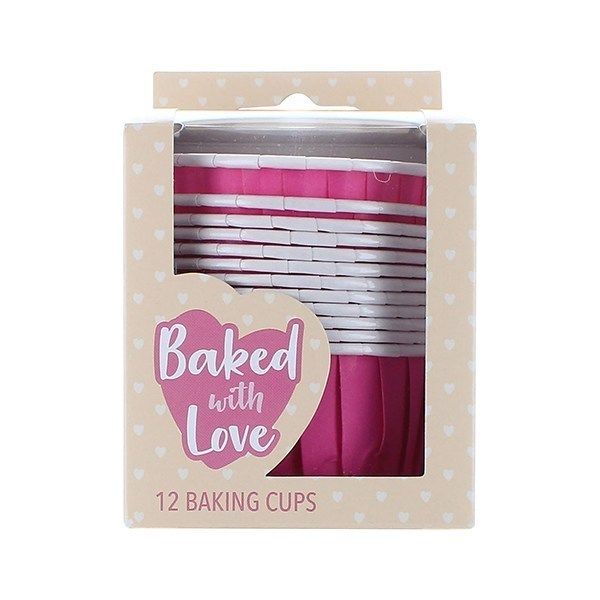 Baking Cups - Pack of 12 - HOT PINK