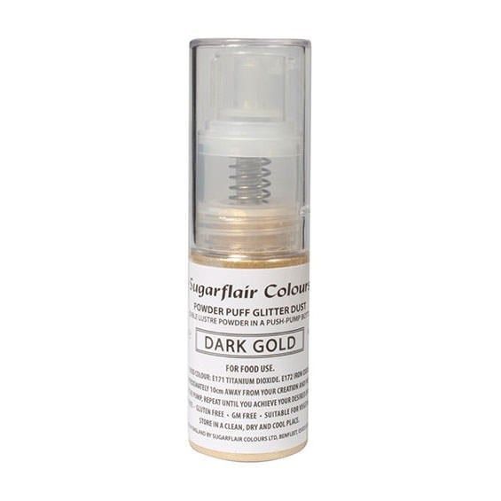 Sugarflair Glitter Dust Spray - Dark Gold - 10g