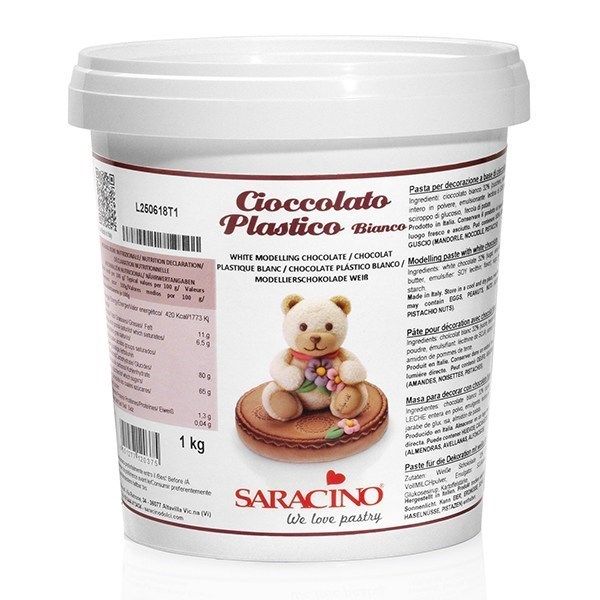 Saracino Modelling Paste 1Kg - White CHOCOLATE (1kg)