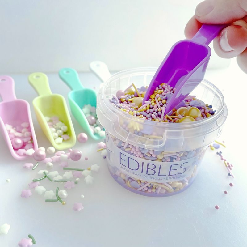 Purple Cupcakes Mini Sprinkle Scoops - PASTEL (Pack 5)