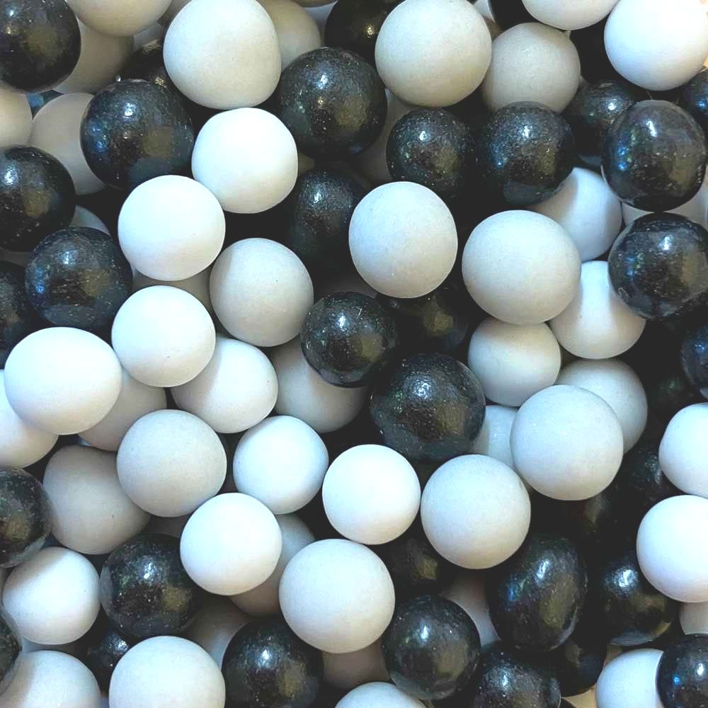 6mm Chocolate Filled Pearls 1kg MONOCHROME (Black White & Grey) - BB March 24