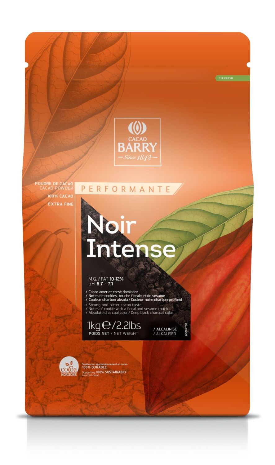 Intense Deep Black Cocoa Powder 1kg bag - Cacao Barry