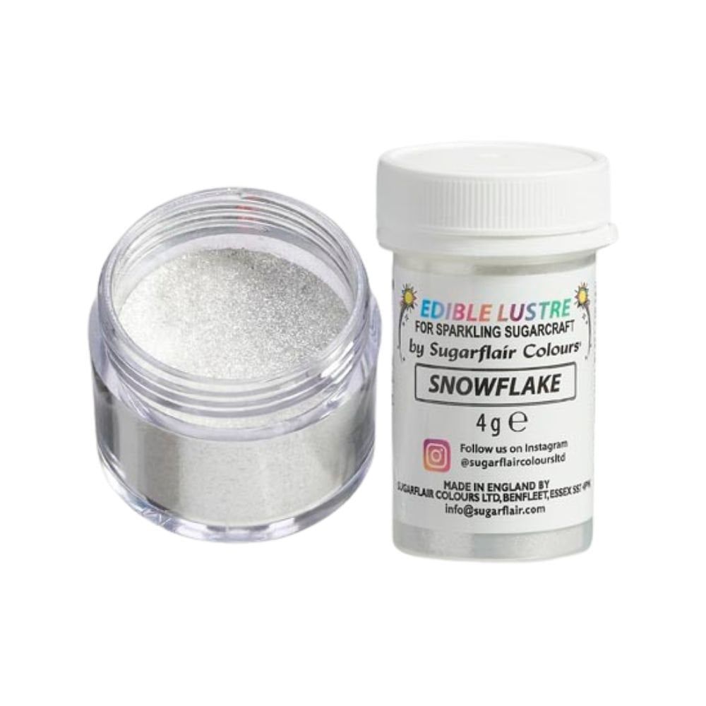 Sugarflair Edible Lustre Dust 4g - SNOWFLAKE