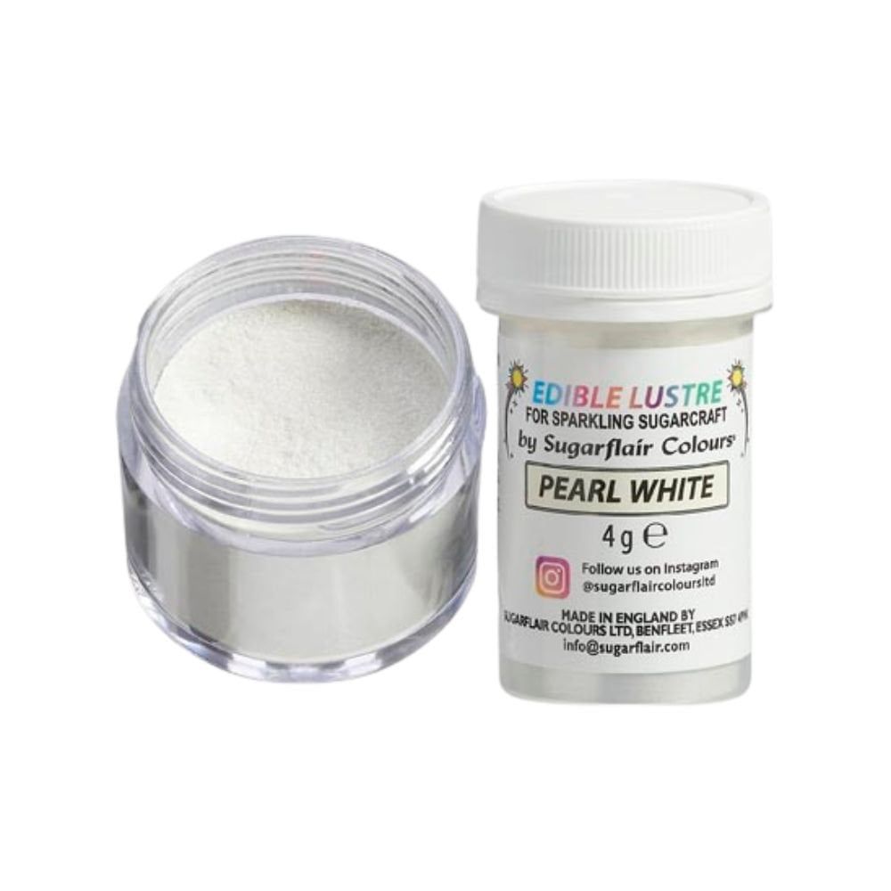 Sugarflair Edible Lustre Dust 4g - PEARL WHITE