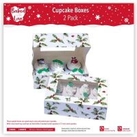 Baked With Love 6 Cupcake Box (Pack of 2) - Vintage Holly