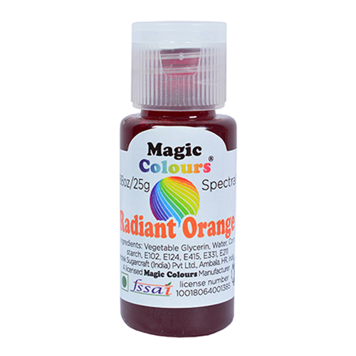 Magic Colours Spectral Radiant Food Gel Colour 25ml - RADIANT ORANGE
