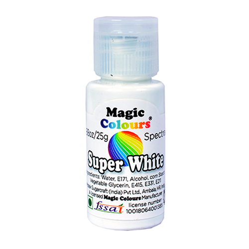 Magic Colours Spectral Mini Food Gel Colour 25ml - SUPER WHITE