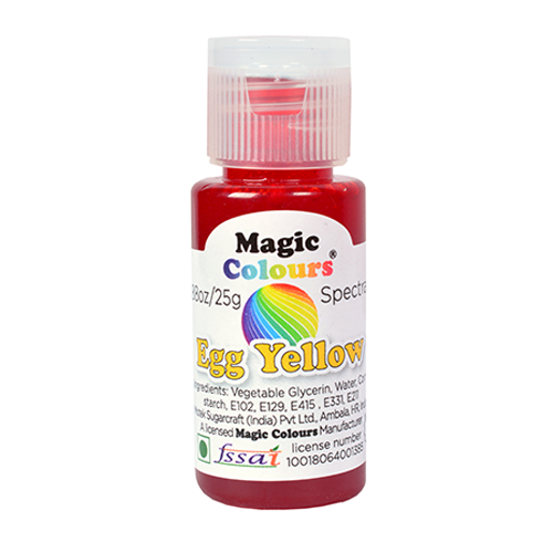 Magic Colours Spectral Radiant Food Gel Colour 25ml - EGG YELLOW