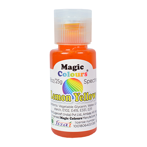 Magic Colours Spectral Mini Food Gel Colour 25ml - LEMON YELLOW