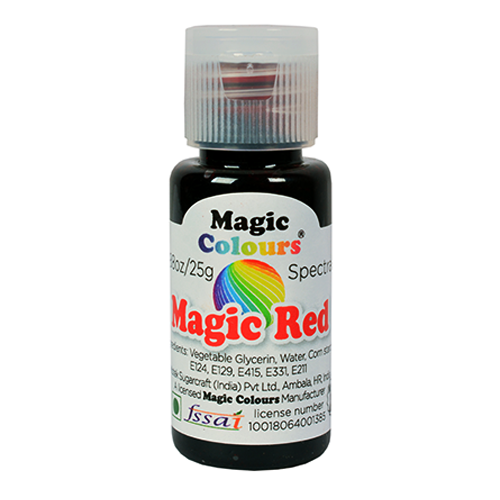 Magic Colours Spectral Radiant Food Gel Colour 25ml - MAGIC RED