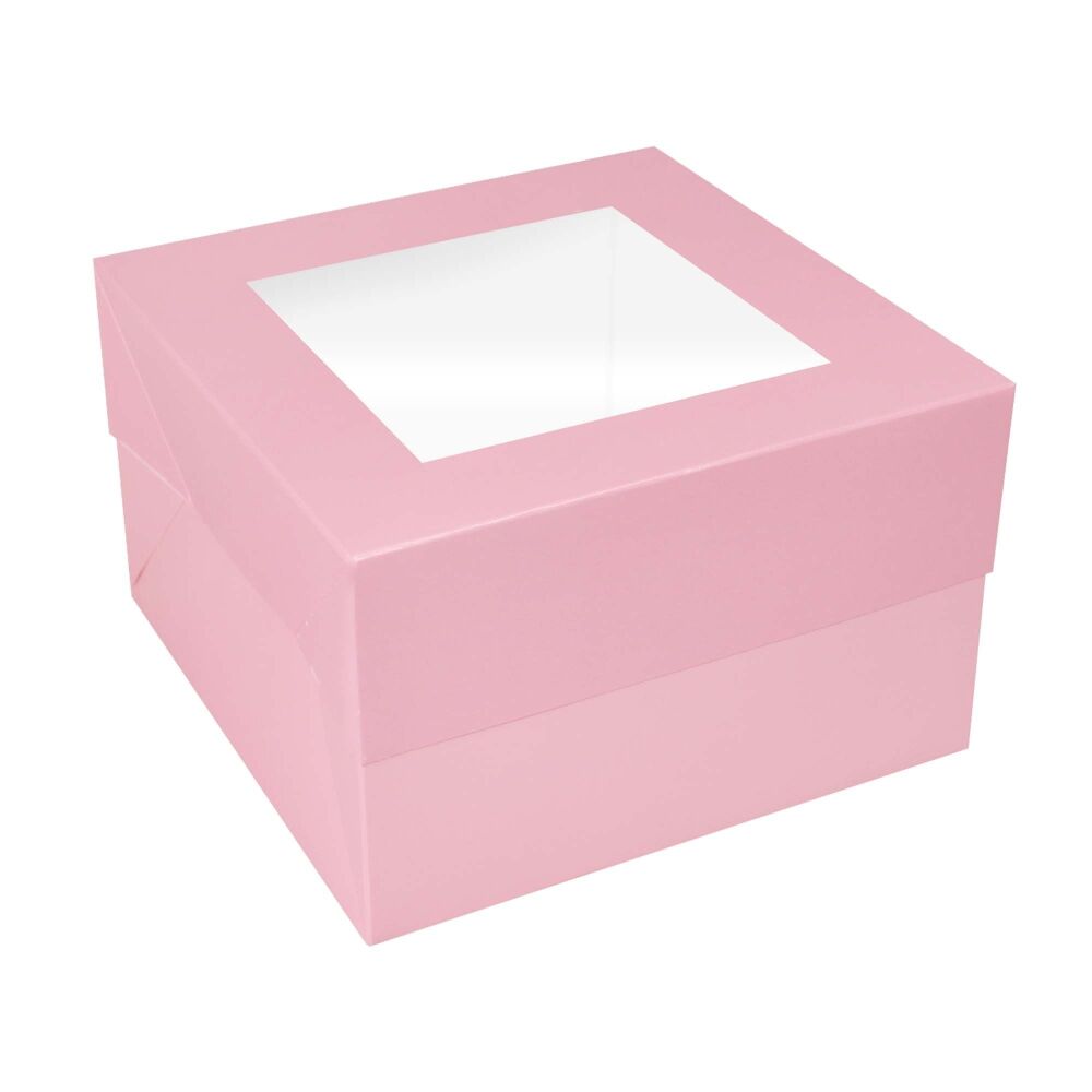 Cake Box with Window PASTEL (Sizes 6" to 14") - Choose your Size & Colour