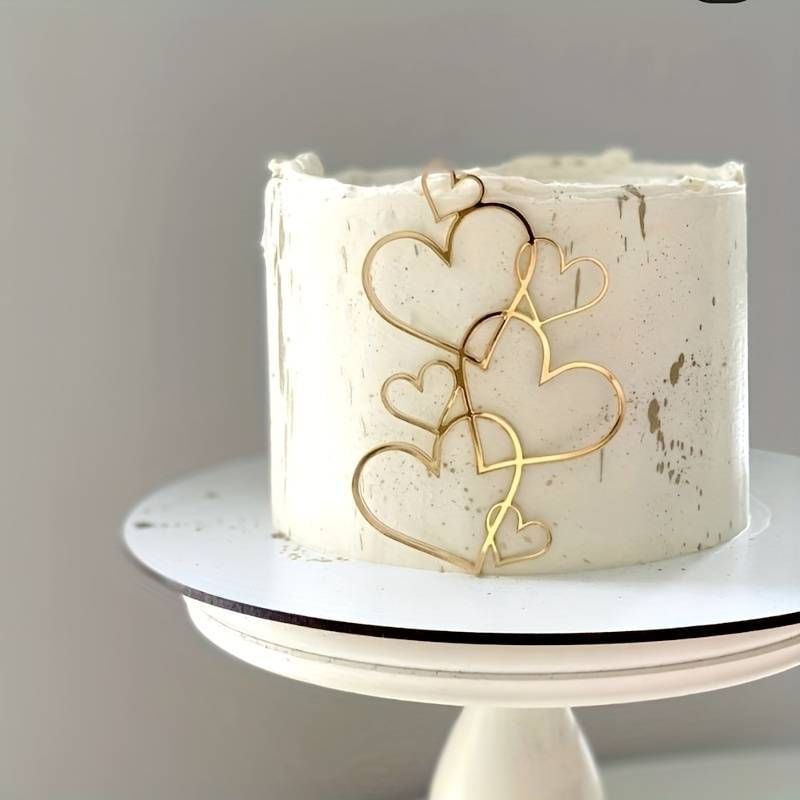 Acrylic Love Heart Cake Topper (Choose your colour)