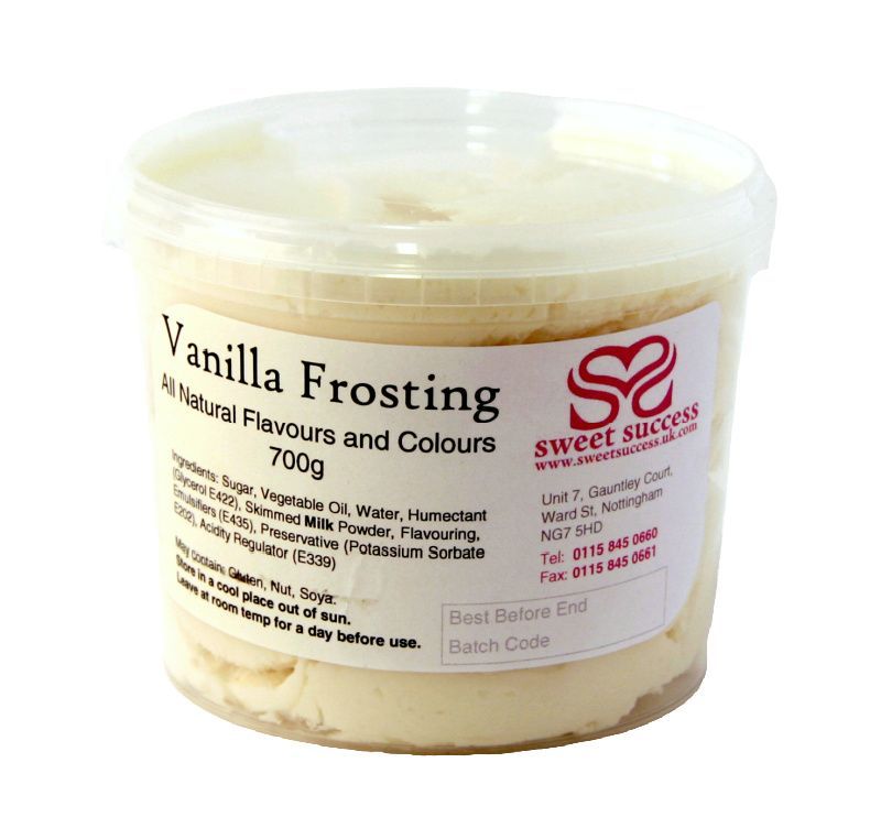 Ready to Use Chocolate or Vanilla American Buttercream Style Frosting 700g Tub (Choose Flavour)