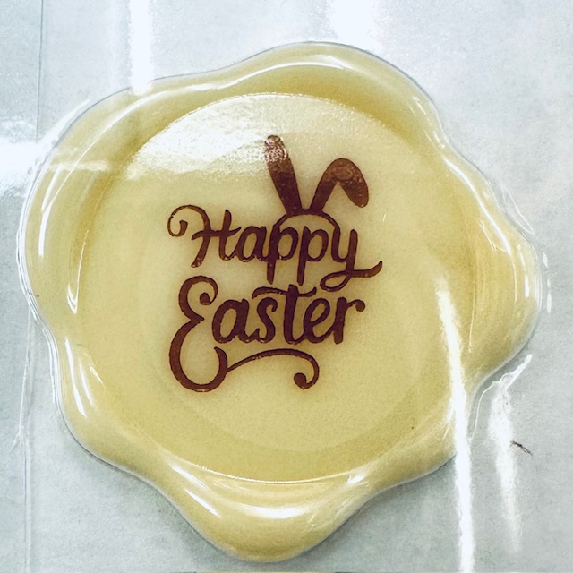 White Chocolate Happy Easter Seals (Pack of 10)