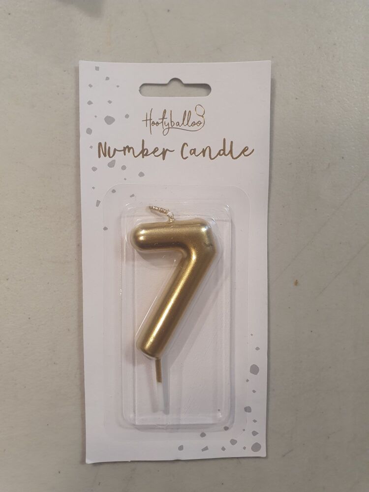 Number 7 Gold Candle - *Slightly Imperfect*