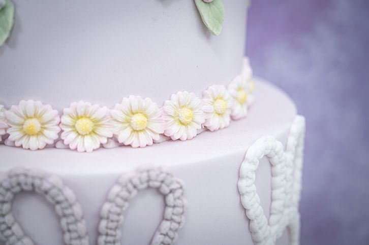 Karen Davies Cake Decorating Mould - MINIATURE FLOWERS BORDER