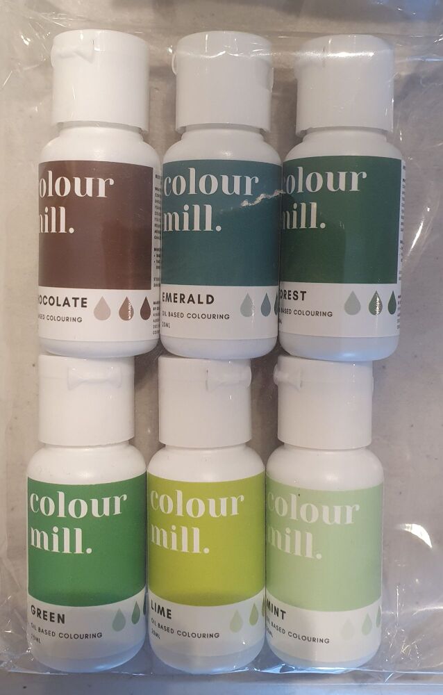 6 Pack  Forest - Colour Mill 20ml  - Chocolate, Emerald, Forest, Green, Lime & Mint