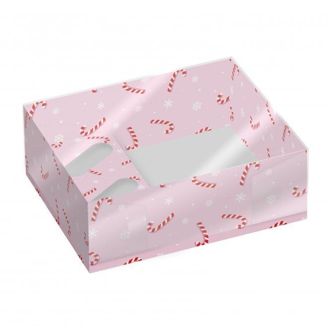 Candy Canes Hamper & Cupcake Box (PACK OF 2 - DEEP 4")