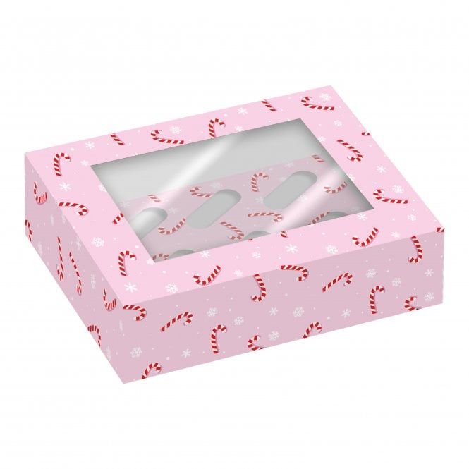 Simply Making - Candy Canes Cupcake Box (PACK OF 2 - DEEP 4