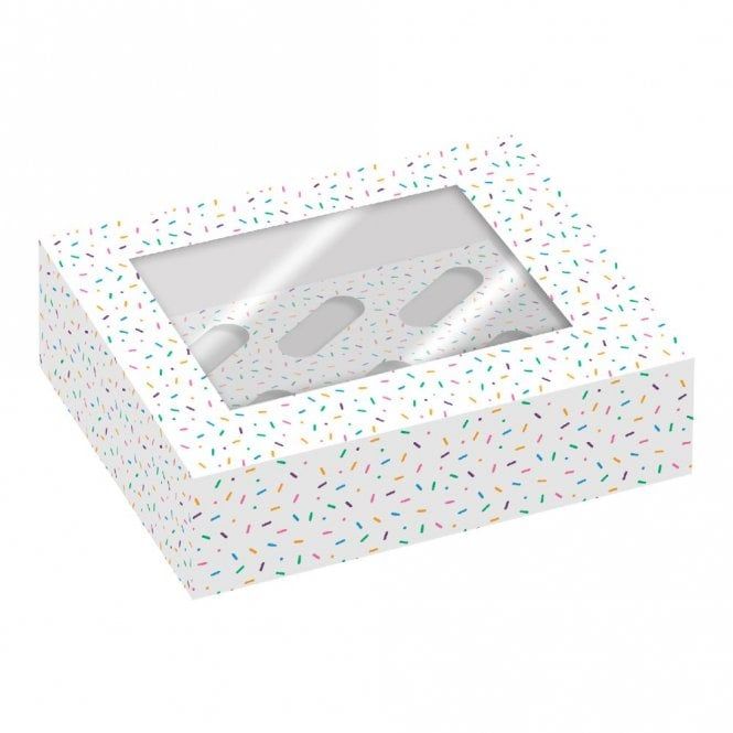 Simply Making - Sprinkles Cupcake Box - 6 Cupcakes (PACK OF 2 - DEEP 4