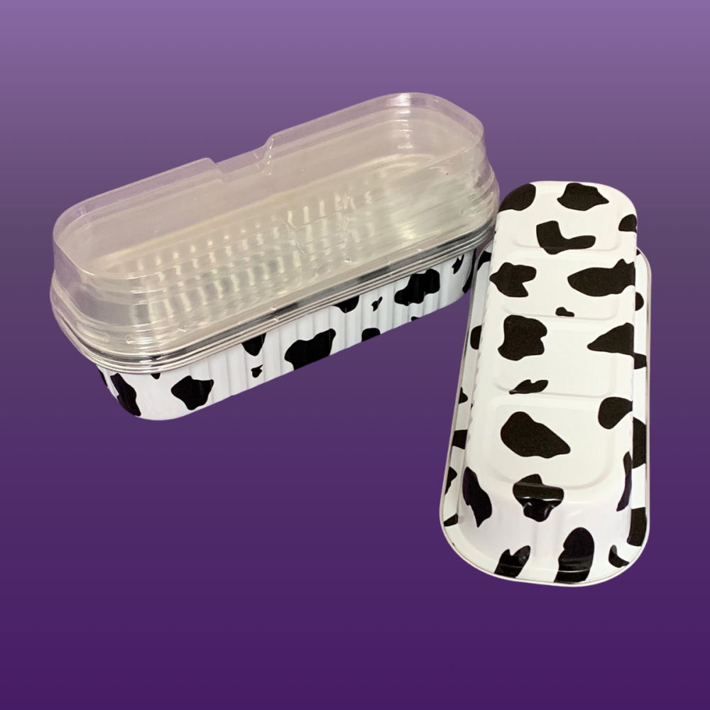 Purple Cupcakes Mini Loaf Tins with Lids (Pack of 5) - BLACK