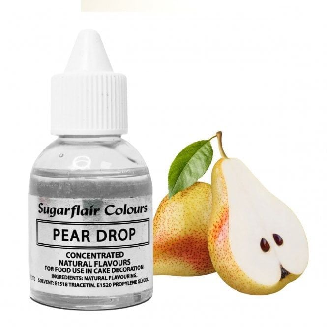 Sugarflair Concentrated Natural Food & Icing Flavour 30ml - PEAR DROP - BB END 2024