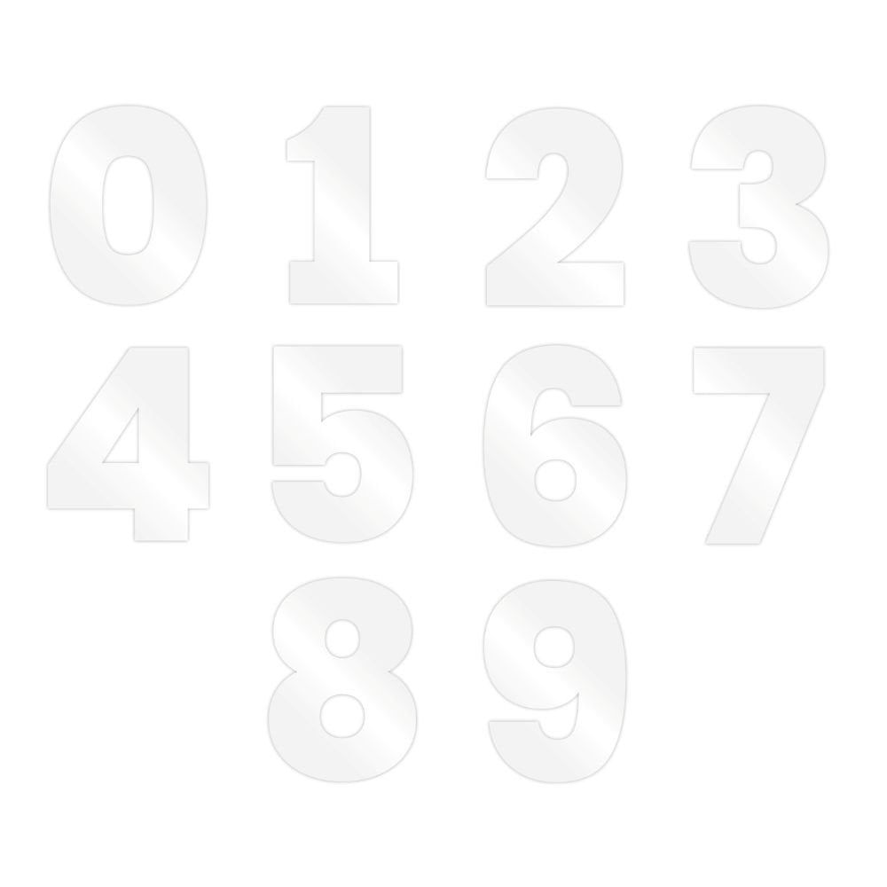 Clear Acrylic Number Stencil Plate (Choose number 0-9)