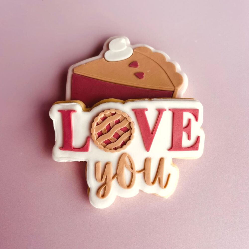 Boss Embossers - Stamp & Cutter - LOVE YOU WITH PIE