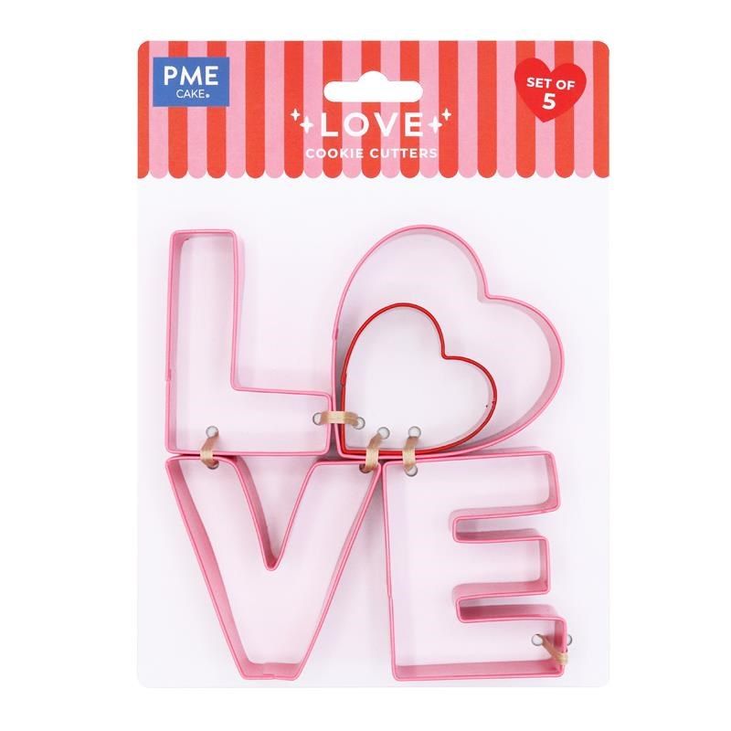 PME - Valentines Cookie Cutter Set of 5 - LOVE