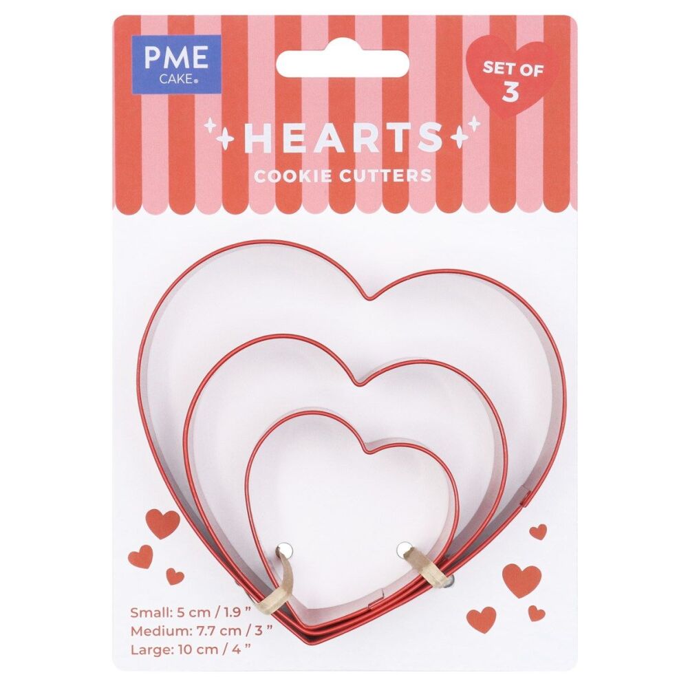 PME - HEARTS Cookie Cutters Set of 3