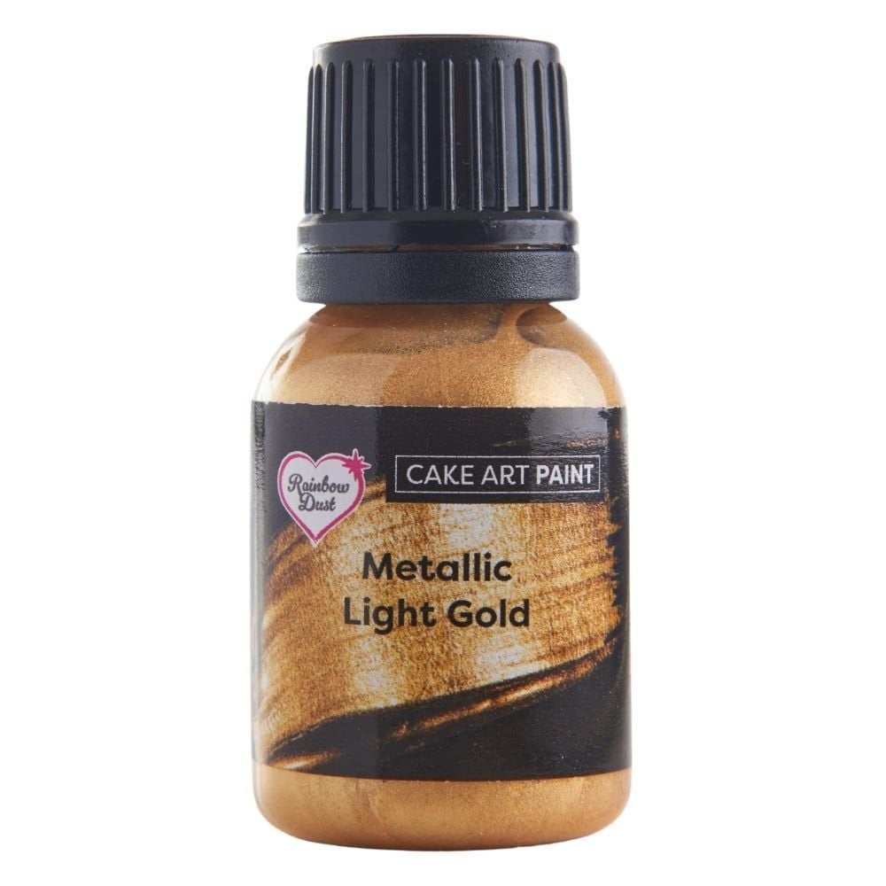 Metallic Food Paint - Light Gold 25g- Rainbow Dust