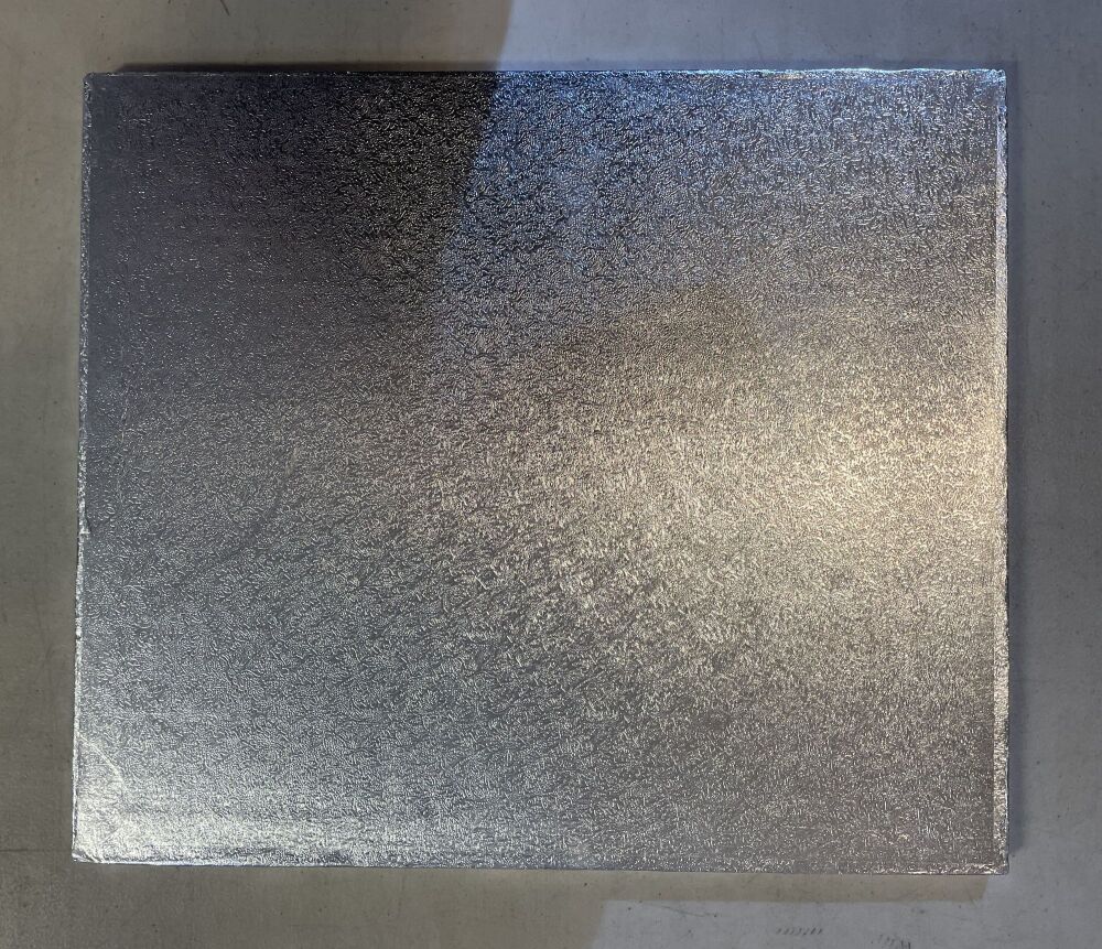 Cake Drum - Rectangle Silver Drum 14 x 12" - *Slightly Damaged*