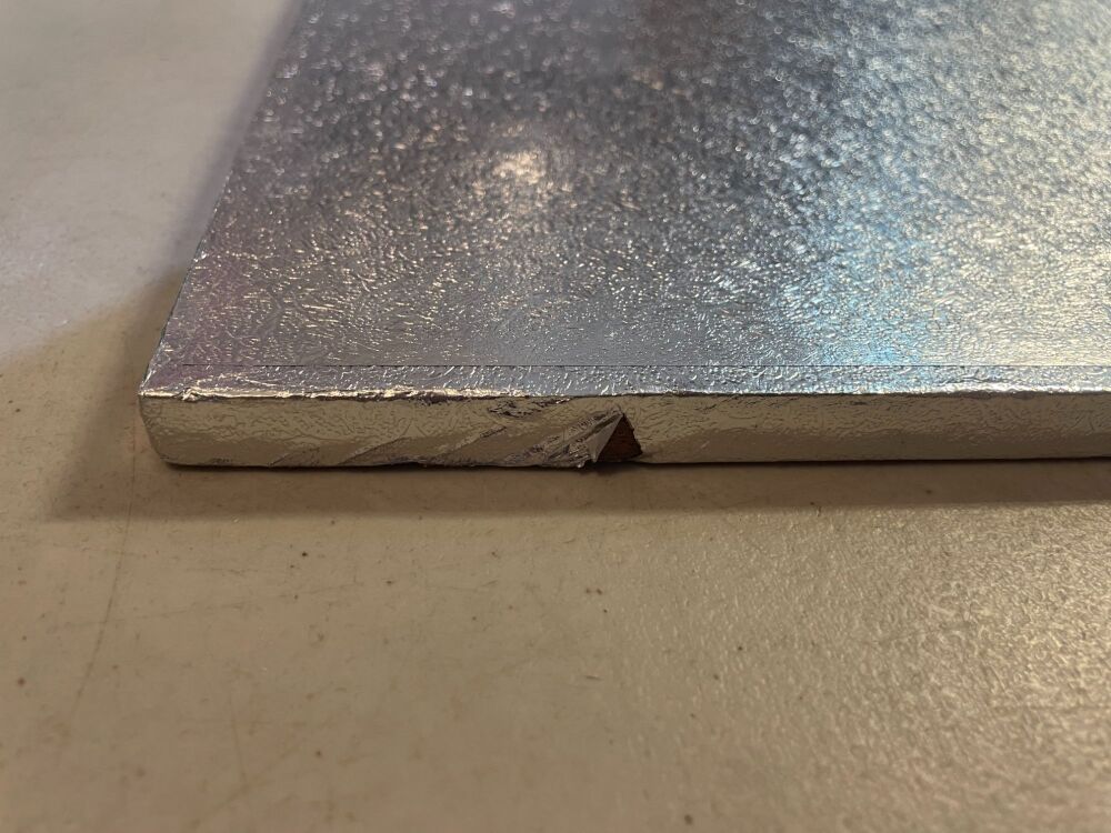 Cake Drum - Rectangle Silver Drum 14 x 12" - *Slightly Damaged*