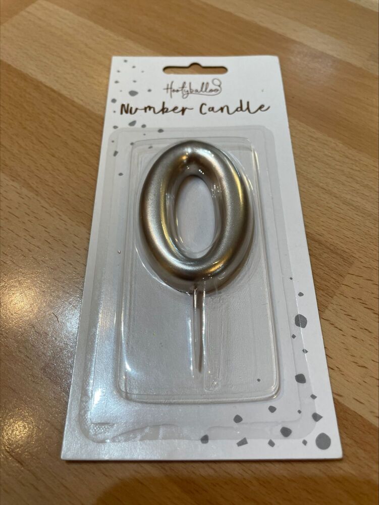 Number 0 Rose Gold Candle - *Slightly Imperfect*