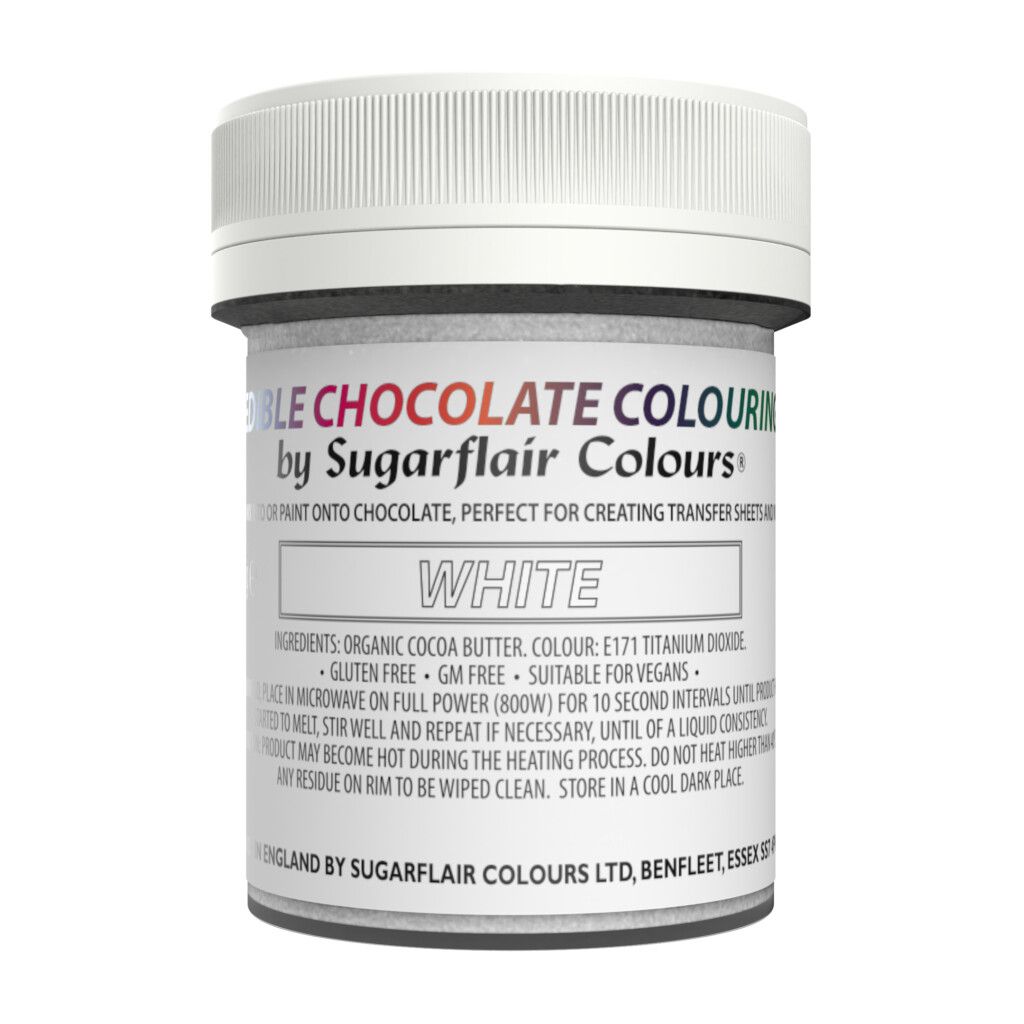 Sugarflair Chocolate Colouring Paint 35g - WHITE