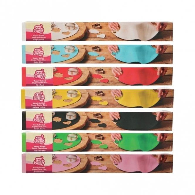 FunCakes Ready Rolled Sugar Paste Disc/Circle (Choose Colour)