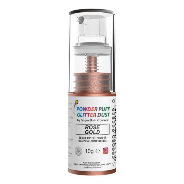 Sugarflair Glitter Dust Spray - Rose Gold - 10g E171 Free