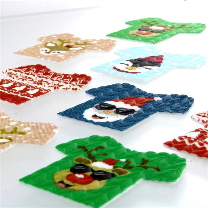 Edible Sugar Decorations - Christmas Knitted Jumpers (Pack of 10)