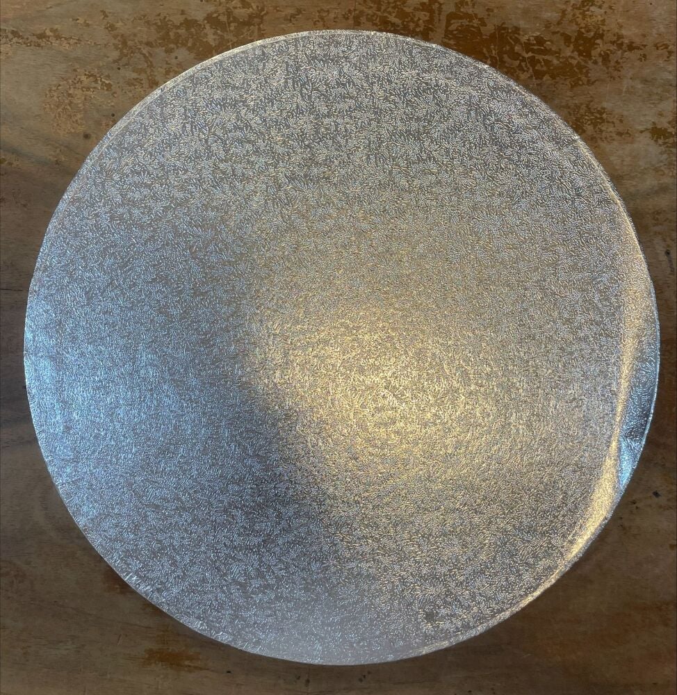 Cake Drum - 12" Round Silver - *Slightly Damaged*