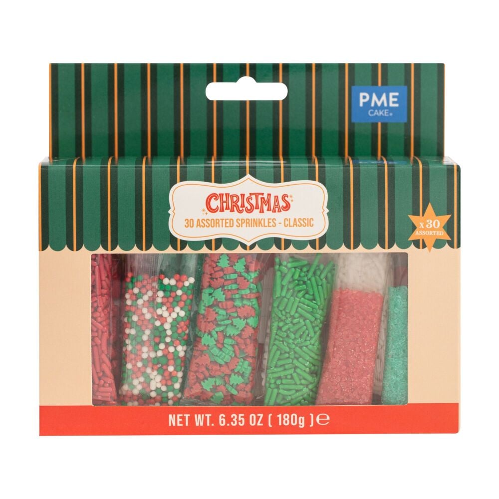PME - Christmas Assorted Sprinkles - Classic (180g) - Pack of 30