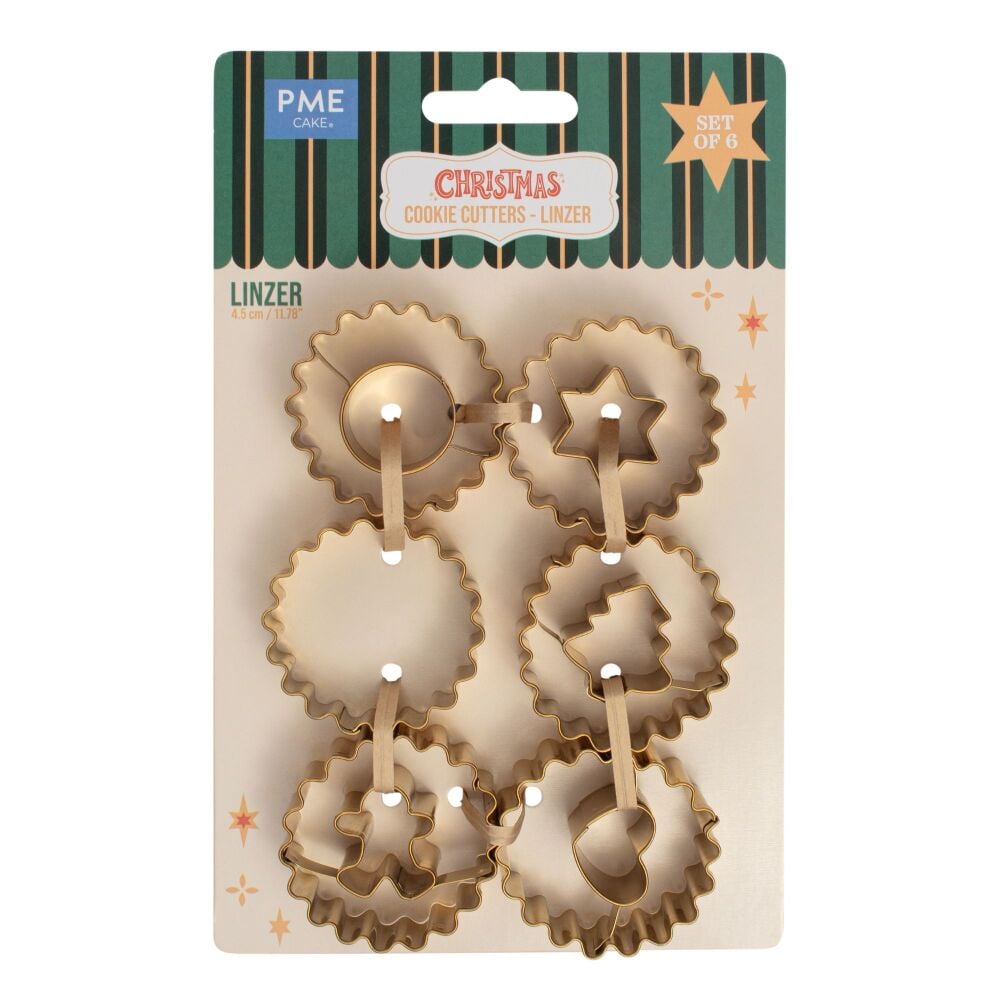 PME - Christmas Cookie Cutter Set - Linzer - Pack of 6